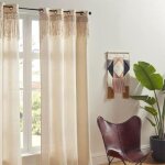 Rideau voilage macram - atmosphera crateur dintrieur - ritual - coton - naturel beige - 140x260cm