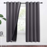 Rideau occultant - rideaux 100% lumi�re bloquer isolation thermique draperies � oeillets rideaux2 pi�ces140 ...