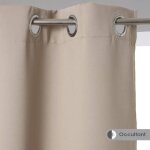 Rideau odelie occultant beige 140x260cm - atmosphera cr�ateur dint�rieur