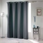 Rideaux occultant double face a oeillets 135 x 240 cm uni ardoise Rideaux occultant double face a oeillets 135 x 240 cm uni ardoise