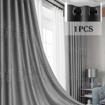 Rideau occultants isolant thermique 150x270 cm (largeur x hauteur) design moderne � oeillets rideaux ...