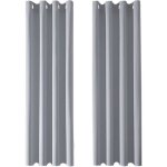 Rideaux occultants isolant thermique anti froid 132x160 cm (largeur x hauteur) gris rideaux pour salon ...
