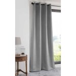 Rideau occultant - stof - nott� - 100% polyester - gris - ?illets - 135 x 250 cm