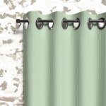 Rideau occultant � oeillets 135x180 cm boheme vert eau par soleil docre