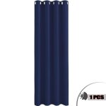 Rideau occultant az king - bleu marine - 140x245cm - oeillets - uni - tamisant Rideau occultant az king - bleu marine - 140x245cm - oeillets - uni - tamisant