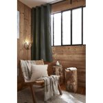 Rideau occultant phonique et thermique doubl polaire bjorn 100% opaque - bjorn romarin - panneau occultant ...