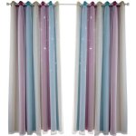 Rideau occultant thermique - violet - 100x130cm - double couche - voilage transparent - anti - froid