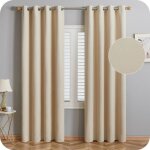 Rideau occultants 140x240cm topfinel thermique isolant anti froid  oeillets anti bruit dcoratif chambre ...