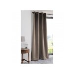 Rideau occultant - home maison - uni - ?illets m�talliques - lin / beige - 140 x 280 cm