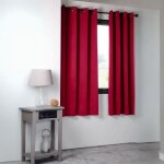 Rideau occultant uni 210gr / m2 rouge 135x180 cm