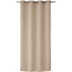 Rideau occultant uni grande largeur beige 240x260 cm