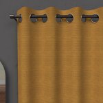 Rideau à oeillets 100% occultant 135x250 cm eclipse moutarde par soleil docre Rideau à oeillets 100% occultant 135x250 cm eclipse moutarde par soleil docre