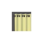 Rideau � oeillets 135x250 cm occultant vert citron par soleil docre