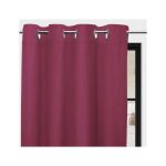 Rideau à oeillets en microfibre lavée135x250 cm boheme framboise par soleil docre Rideau à oeillets en microfibre lavée135x250 cm boheme framboise par soleil docre