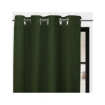 Rideau � oeillets en microfibre lav�e135x250 cm boheme kaki par soleil docre
