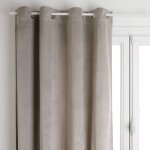 Rideau occultant velours gris souris 140x260cm - atmosphera createur dinterieur Rideau occultant velours gris souris 140x260cm - atmosphera createur dinterieur