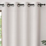 Rideau  oeillets pur coton 135x250 cm panama blanc par soleil docre