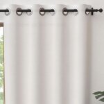 Rideau  oeillets pur coton 135x300 cm panama blanc par soleil docre