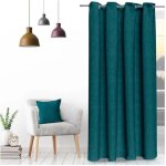 Rideau oeillets en velours 135x250 cm velvet bleu canard par soleil docre