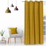 Rideau oeillets en velours velvet ocre par soleil docre