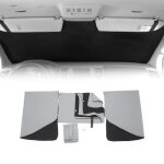 Rideaux pare - soleil magn�tique pour vw crafter 2017 - 2025 gris - noir tissu