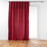 Rideau � passants mistraline 140x240cm bordeaux