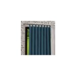Rideau � pattes en microfibre lav�e 135x250 boheme bleu canard par soleil docre
