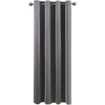 Rideau occultant � oeillets isolant thermique 160 x 240 cm gris - insfity - uni - polyester