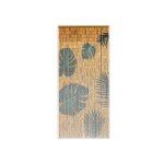 Rideau de porte bâtonnets de bambou peints dessin feuilles monstera et palmier - 90 x 200 cm - morel ... Rideau de porte bâtonnets de bambou peints dessin feuilles monstera et palmier - 90 x 200 cm - morel ...