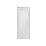 Rideau de porte - morel - tressage macram� - jersey de coton - 90 x 200 cm - blanc