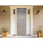 Rideau de porte en perles de bois multicolore 90 x 200 cm - morel
