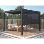 Rideau rtractable pour pergola bioclimatique - l278 x h 205 m - viadana