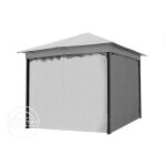 Rideaux - toolport - sunset classic - set de 4 toiles - gris perle - polyester 180 g / m�