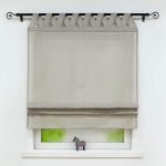 Rideaux store occultant bateau enrouleur fenetre sans per�age semi - transparent gris largeur 120 cm�x�longueu ...