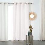 Rideau tamisant et naturel en 100% lin blanc 145x260 cm Rideau tamisant et naturel en 100% lin blanc 145x260 cm