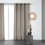 Rideau tamisant et naturel en 100% lin gris perle 145x260 cm
