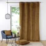 Rideau tamisant velours c�tel� casual 140 x 260 cm ? camel ?illets 4 cm