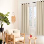 Rideau thermique en microfibre doubl�e ecru 135x180 cm