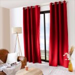 Rideau thermique en microfibre doubl�e rouge 135x240 cm