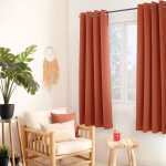 Rideau thermique en microfibre doubl�e terracotta 135x240 cm