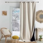 Rideau thermique phonique et semi occultant konfor blanc cass� 140x260 cm