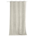Rideau thermique en velours doubl� polaire ecru 140x260 cm