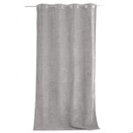 Rideau thermique en velours doubl� polaire gris clair 140x260 cm