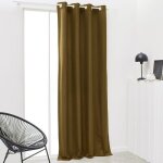 Rideau today isolant � oeillets uni bronze 140x240 cm