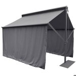 Rideaux pour tonnelle salsa 4x2m en polyester ardoise - hesp�ride