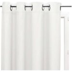 Rideau uni � oeillets infroissable 135x180 cm alix blanc par soleil docre