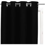 Rideau uni � oeillets infroissable 135x180 cm alix noir par soleil docre