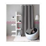 Rideau uni � oeillets gris clair 140x240 cm