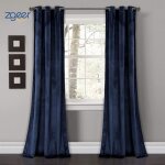 Rideau - velours - 160x260 cm - bleu - occultant - intérieur - lavable Rideau - velours - 160x260 cm - bleu - occultant - intérieur - lavable