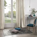 Rideau occultant dolce velours blanc ivoire 140x260cm - atmosphera createur dinterieur